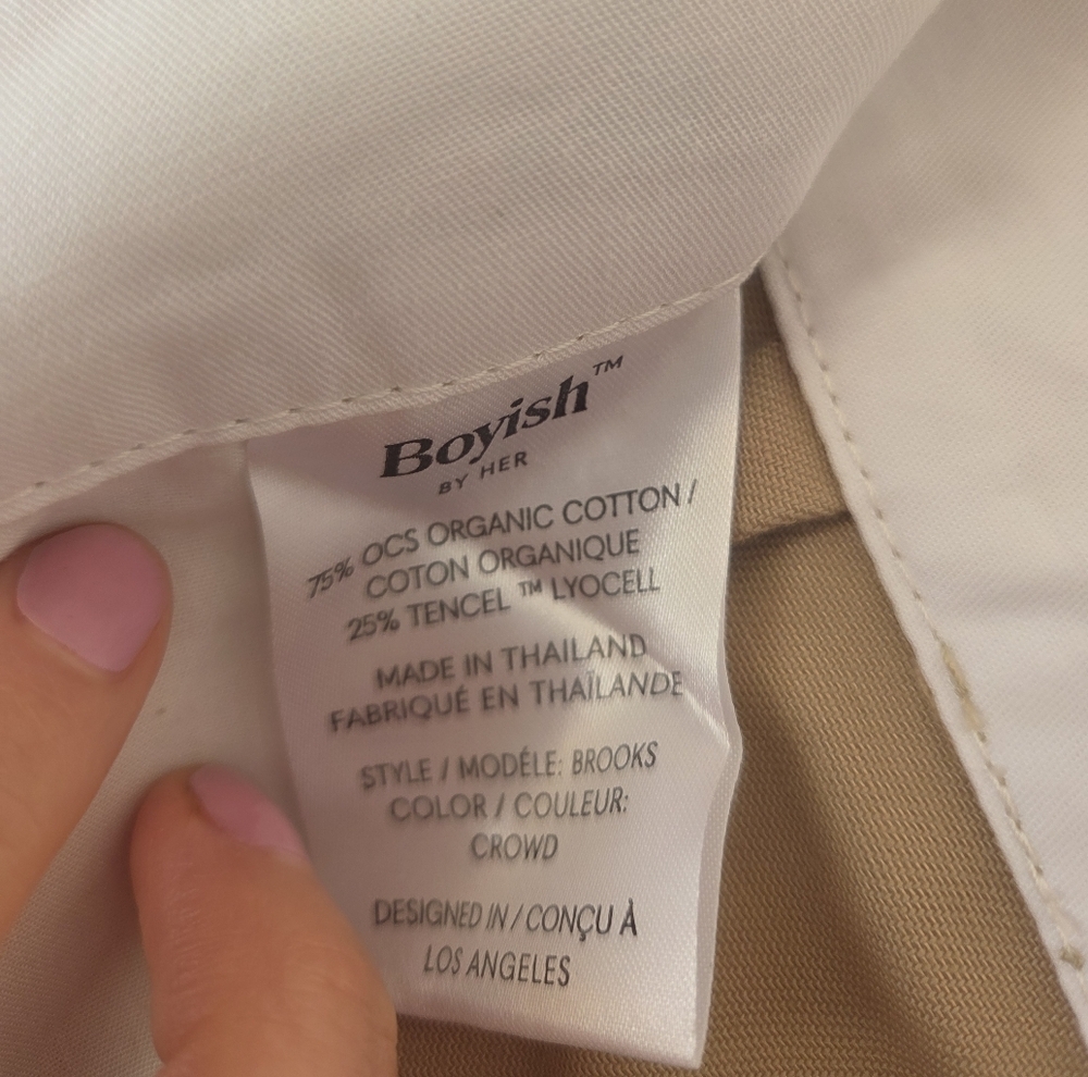 Boyish High Rise Pants 26 Tan NWT Relaxed Chino Trouser $168 - Picture 3 of 9